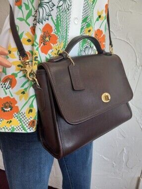 Coach Court Bag #9870, Mahogany, Pre-1994, Vintage, Made In The USA